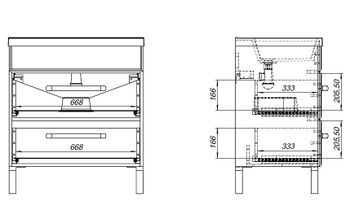 Тумба под раковину Aquanet Лукка 75 белый 00302397 — фото 13, Тумбы под раковину