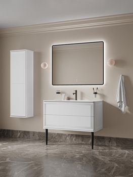 Опора мебельная, 2 шт, массив березы, 30 см, черный, Optima Home, IDDIS, OPH30B1i96 — фото 1, Комплектующие для мебели в ванной