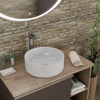 Раковина чаша D&K Matrix DT1391516, белый — фото 1, Раковины накладные