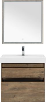 Мебель для ванной Aquanet Nova Lite 75 дуб рустикальный (2 ящика) 00254218 — фото 9, Комплекты мебели для ванной