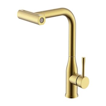 Смеситель для кухни с мультифункциональным изливом Splenka S206.49.03, золотой сатин — фото 1, Смесители для кухни