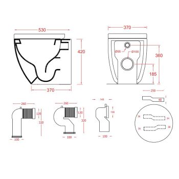 Унитаз Artceram приставной безободковый цвет foresta FLV005 43 00 — фото 1, Приставные унитазы