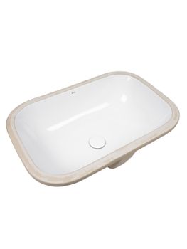 BOND S95-600 Раковина встраиваемая под столешницу 60х40х20см прямоугольная белая с переливом — фото 11, Раковины встраиваемые сверху