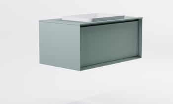 Тумба Фрейм 100см 1ящ NCS S 3005-b80g мат., раковина Антарес бел гл, столешница Solid в цвете 4631177715365 — фото 4, Тумбы с раковиной