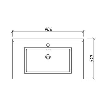 раковина 900x510x250 UV-90 — фото 1, Раковины