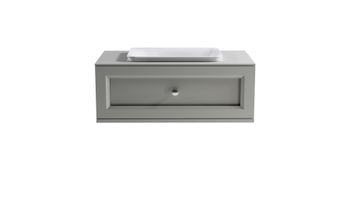 Тумба Классик 100см 1ящ NCS S 3502-Y мат., раковина Ретро бел глянц, столешница Solid в цвете 4631177715624 — фото 2, Тумбы с раковиной