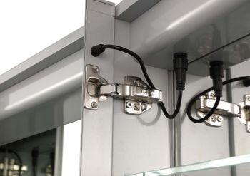 Шкаф зеркало для ванной с подсветкой Aquatek AQ7104-MLC, прямоугольное, сенсорное управление, 1000*700*133 — фото 7, Зеркальные шкафы в ванную