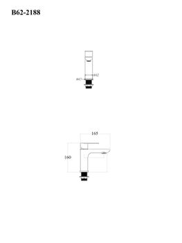 BOND Smart B62-2188 Смеситель однорычажный без донного клапана для раковины — фото 18, Смесители для раковины