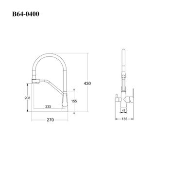BOND Smart B64-0400 Смеситель для кухни с гибким изливом и подключением к фильтру — фото 21, Смесители для кухни