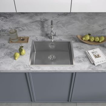 Кухонная мойка Reflexion Iseo RX2265BL оружейная сталь — фото 168, Кухонные мойки