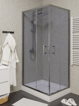 Уголок QZ71S N душевой PARLY низкий поддон — фото 2, Душевые уголки