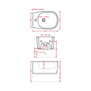 Биде Artceram Atelier подвесной с одним отверстием цвет белый матовый ATB001 05 00 — фото 1, Биде подвесные