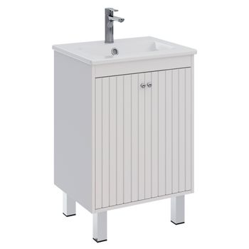 Тумба Lemark ROMANCE 60 см под 1 раковину, подвесная/напольная, 2-х дверная, цвет корпуса, фасада: Б LM07R60T — фото 7, Тумбы под раковину