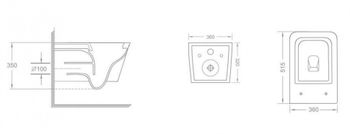 Унитаз подвесной CeramaLux 5170 -18 5170-18 — фото 1, Подвесные унитазы