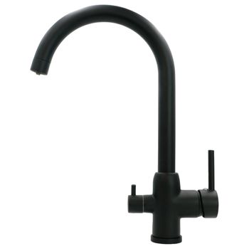 NAPOLI Смеситель д/кухни совмещенный с краном для питьевой воды, черный 32656 — фото 2, Смесители для кухни