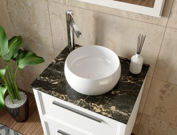 Раковина накладная Allen Brau Liberty 36 4.32001.20 белый глянец — фото 1, Раковины накладные