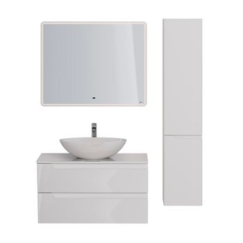 Зеркало Lemark ELEMENT 90х80 см с подсветкой, с подогревом LM90Z-E — фото 4, Зеркала в ванную комнату