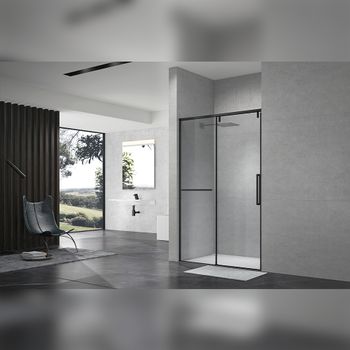 Товар: Душевая дверь в нишу Terminus Альба 140х220, черный 1DS140х220B - фото 1 Душевая дверь в нишу Terminus Альба 140х220, черный 1DS140х220B — фото 1, Душевые двери в нишу