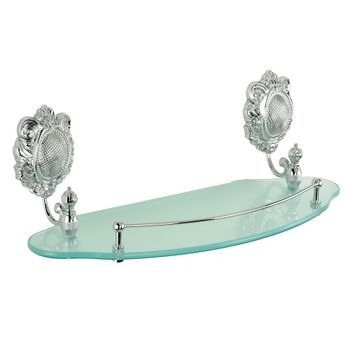 Товар: CLEOPATRA Полка c галереей, L40 см, стекло матовое/хром 16665 - фото 1 CLEOPATRA Полка c галереей, L40 см, стекло матовое/хром 16665 — фото 1, Полки для ванной и душа