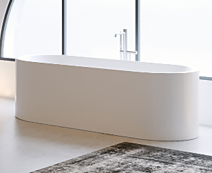 B130001105 VALOR ванна 170х72 белая матовая RIHO — фото 1, Ванны из искусственного камня