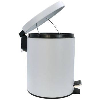 GIFORTES Ведро д/мусора 5 литров круглое, с крышкой SOFT CLOSE, белый матовый 32671 — фото 2, Мусорные ведра