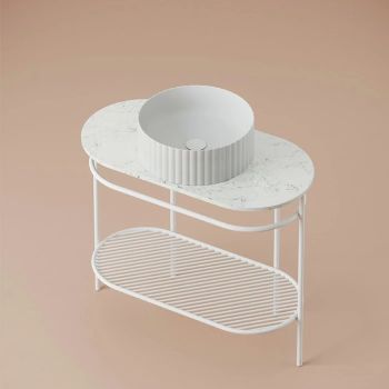 Полка сетчатая Artceram Flair 4.0 для металлической консоли цвет белый матовый TFA013 05 — фото 1, Полки