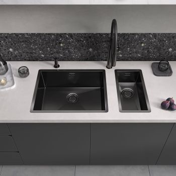 Кухонная мойка Reflexion Iseo RX2265BL оружейная сталь — фото 145, Кухонные мойки