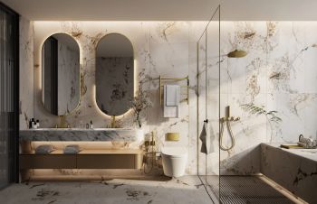 AQM3124BG Полотенцесушитель электрический 475*474 c терморегуляторм, цвет: золото шлифованное. — фото 3, Электрические полотенцесушители