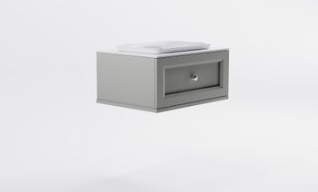 Тумба Классик 80 с 1ящ NCS S 3502-Y мат. с раковиной Ретро бел гл. и столешницей Solid бел гл. 4631177714061 — фото 3, Тумбы с раковиной