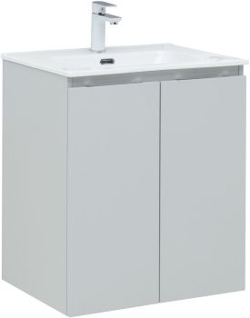 Тумба под раковину Aquanet Алвита New 60 2 дверцы, серый 00277524 — фото 10, Тумбы под раковину