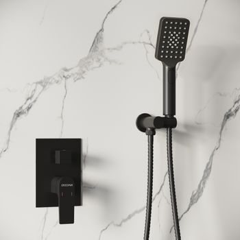 Душевая система скрытого монтажа Grossman Classic 501.K35.04.210 черный матовый,1 место — фото 4, Душевые системы