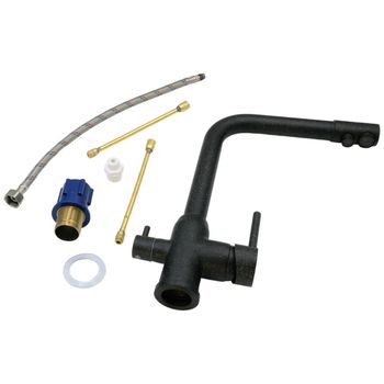 MILANO Смеситель д/кухни совмещенный с краном для питьевой воды, черный камень 32657 — фото 8, Смесители для кухни