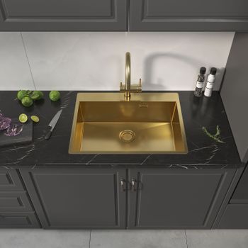 Кухонная мойка Reflexion Iseo RX2265BL оружейная сталь — фото 321, Кухонные мойки