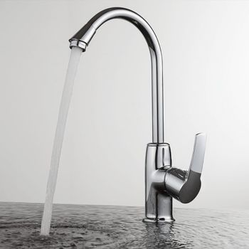 Смеситель для кухни D&K Rhein DA1362401, хром — фото 1, Смесители для кухни