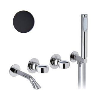 Смеситель для ванны Webert Opera OA860312560, черный — фото 1, Смеситель для ванны