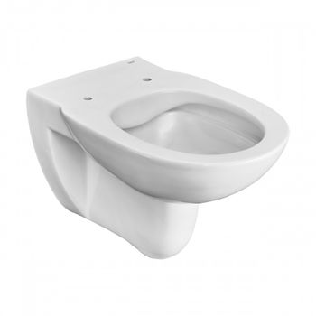 DEBBA ROUND Чаша унитаза подвесного c безободковым смывом, гориз. выпуск, белая. ROCA 7346998000 — фото 1, Подвесные унитазы