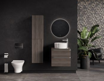 Тумба под раковину Roca The Gap 60 городской дуб 2 ящика A857397402 — фото 10, Тумбы под раковину