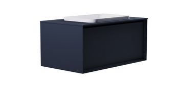 Тумба Фрейм 90см 1ящ RAL7024 мат., раковина Антарес бел гл, столешница Solid в цвете 4631177715341 — фото 3, Тумбы с раковиной