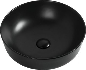 Раковина накладная Aquanet Moon-1-MB 41,5 черный — фото 8, Раковины накладные