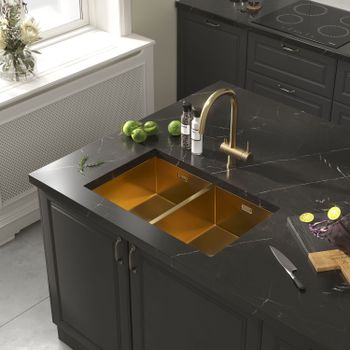 Кухонная мойка Reflexion Iseo RX2265BL оружейная сталь — фото 191, Кухонные мойки