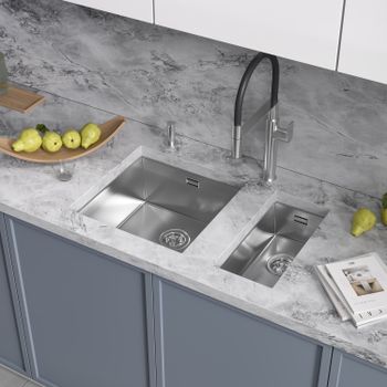 Кухонная мойка Reflexion Iseo RX2265BL оружейная сталь — фото 34, Кухонные мойки