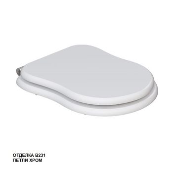 сиденье для унитаза 3813 с механизмом плавного закрывания, хром KFe-BC-B231 — фото 1, Сиденья для унитаза