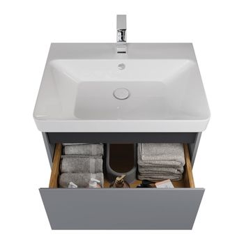 Тумба LUXURY PLUS, 105 см, подвесная/напольная, 2 ящик, белый матовый 99.2033 — фото 1, Тумбы под раковину