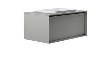 Тумба Фрейм 100см 1ящ NCS S 3502-y мат., раковина Антарес бел гл, столешница Solid в цвете 4631177715389 — фото 3, Тумбы с раковиной