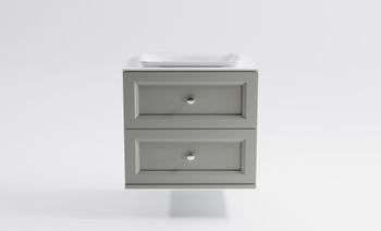 Тумба Классик 80 с 2ящ NCS S 3502-Y мат. с раковиной Ретро бел гл. и столешницей Solid бел гл. 4631177714306 — фото 1, Тумбы с раковиной