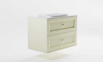 Товар: Тумба Классик 90 с 2ящ RAL1013 мат. с раковиной Ретро бел гл. и столешницей Solid бел гл. 4631177714375 - фото 3 Тумба Классик 90 с 2ящ RAL1013 мат. с раковиной Ретро бел гл. и столешницей Solid бел гл. 4631177714375 — фото 3, Тумбы с раковиной