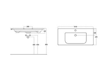 раковина SOFT 100 SF 100 — фото 1, Раковины