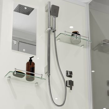 Душевая кабина Niagara Standart ST100/15Q (100х100х215) квадрат,поддон 15см,распашная,проф.белый,3 места — фото 9, Душевые кабины