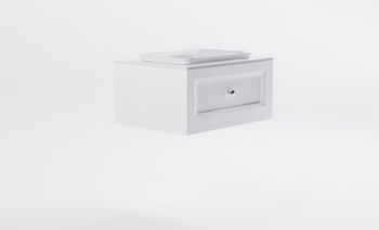 Товар: Тумба Классик 80 с 1ящ белый мат. с раковиной Ретро бел гл. и столешницей Solid бел гл. 4631177714092 - фото 3 Тумба Классик 80 с 1ящ белый мат. с раковиной Ретро бел гл. и столешницей Solid бел гл. 4631177714092 — фото 3, Тумбы с раковиной