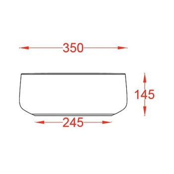 Раковина Artceram Cognac Quadro накладная цвет denim COL004 37 00 — фото 1, Раковины накладные